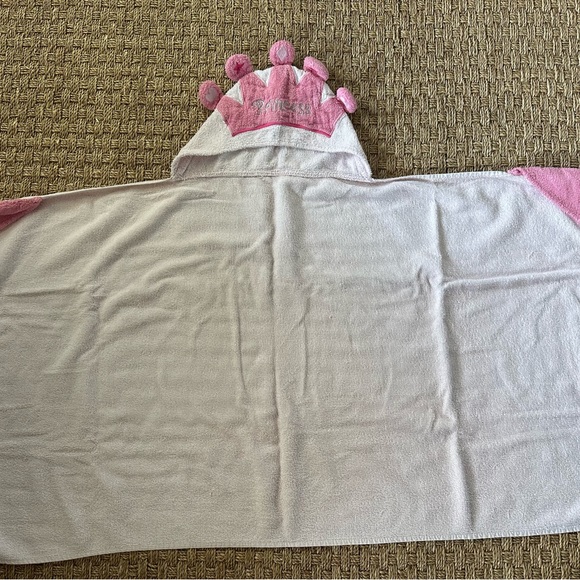 Jumping Beans Princess  Hooded Bath Wrap Towel And Wash Mitt - Pink - Picture 4 of 6
